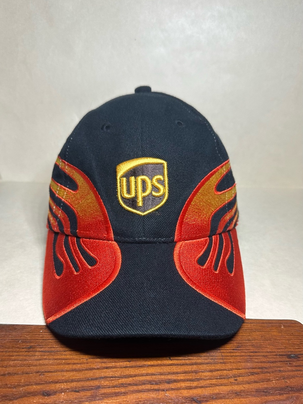 UPS Racing Hat Dale Jarrett Ball Cap Flames Y2K NASCAR 2000s